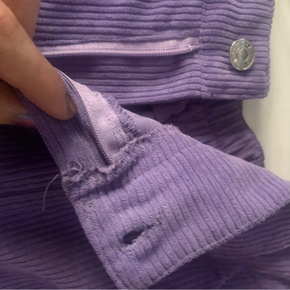 SHEIN Lavender Purple Corduroy Wide Leg Pants - Picture 4 of 7